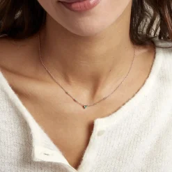 Collier Déclaration Argent Rose Oxyde De Zirconium-Histoire d'Or