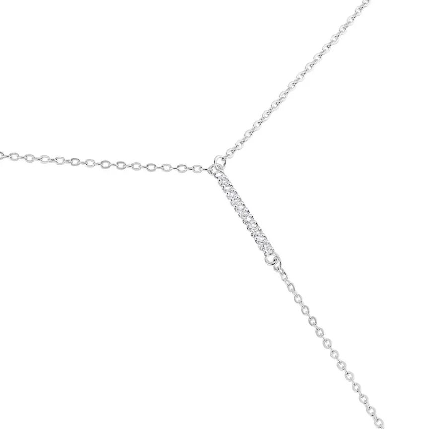 Collier De Dos Ou Sautoir Argent Blanc Indigo Oxyde De Zirconium-Histoire d'Or Online