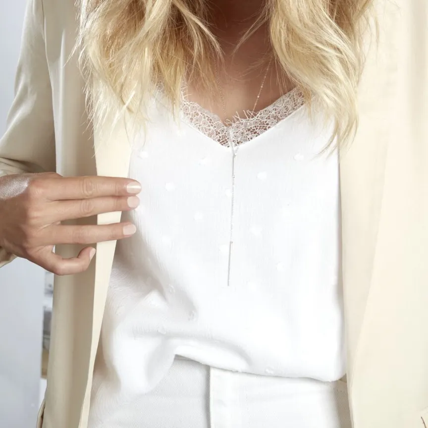 Collier De Dos Ou Sautoir Argent Blanc Indigo Oxyde De Zirconium-Histoire d'Or Online