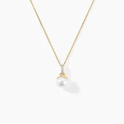 Histoire d'Or Collier Delight Or Jaune Perle De Culture Et Diamant