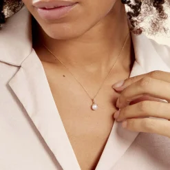 Histoire d'Or Collier Delight Or Jaune Perle De Culture Et Diamant