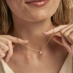 Histoire d'Or Collier Delma Plaqué Or Jaune Oxyde De Zirconium