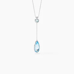 Collier Dennis Or Blanc Topaze-Histoire d'Or Outlet