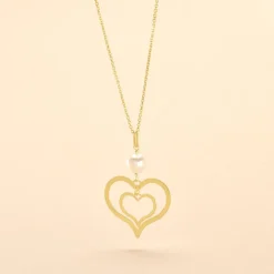 Histoire d'Or Collier Double Ajoure Or Jaune Perle De Culture