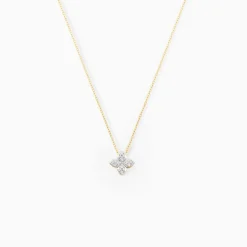 Histoire d'Or Collier Eclosion Precieuse Or Jaune Oxyde De Zirconium