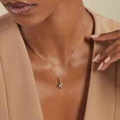 Histoire d'Or Collier Eclosion Precieuse Or Jaune Oxyde De Zirconium