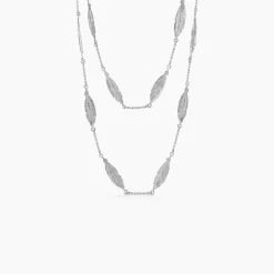 Histoire d'Or Collier Elaine Argent Blanc