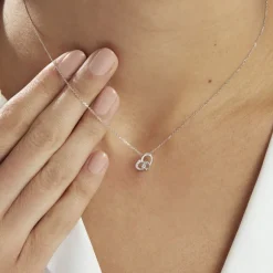 Histoire d'Or Collier Eliana Or Blanc Topaze Et Oxyde De Zirconium