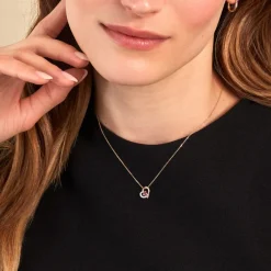 Histoire d'Or Collier Eliana Or Jaune Rhodolite Oxyde De Zirconium