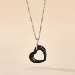 Histoire d'Or Collier Elodie Argent Blanc Oxyde De Zirconium Et Céramique