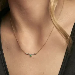 Histoire d'Or Collier Emeald Is The New Black Or Jaune Emeraude Diamant