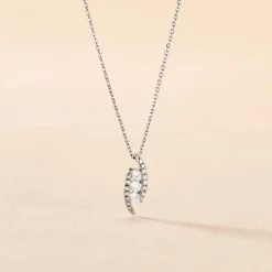 Histoire d'Or Collier Eternite Or Blanc Diamant