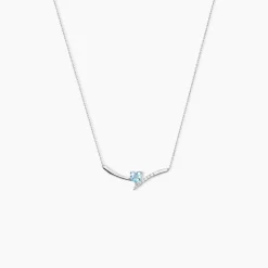 Collier Eva Or Blanc Topaze Et Oxyde De Zirconium-Histoire d'Or Best