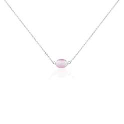 Histoire d'Or Collier Evren Argent Blanc Quartz Rose