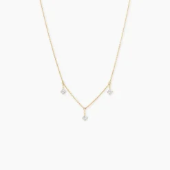 Histoire d'Or Collier Falling Star Or Jaune Oxyde De Zirconium