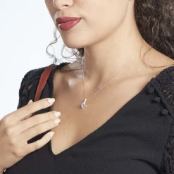 Collier Fany Or Blanc Topaze Et Oxyde De Zirconium-Histoire d'Or Hot