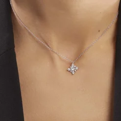 Histoire d'Or Collier Flocon Argent Blanc Oxyde De Zirconium