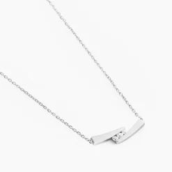 Histoire d'Or Collier Galya Or Blanc Diamant