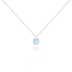 Histoire d'Or Collier Giana Or Blanc Topaze Et Oxyde De Zirconium