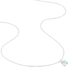 Histoire d'Or Collier Giana Or Blanc Topaze Et Oxyde De Zirconium