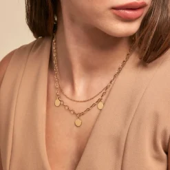 Histoire d'Or Collier Gili Acier Jaune