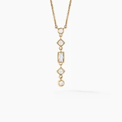 Histoire d'Or Collier Gold Chandelier Plaqué Or Doré Oxyde De Zirconium