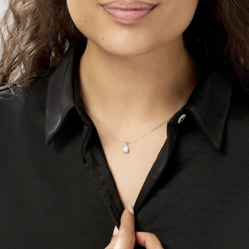 Collier Goutte De Zirconium-Histoire d'Or Hot