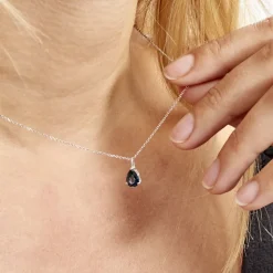 Collier Goutte Or Blanc Topaze-Histoire d'Or New