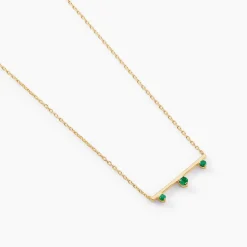 Histoire d'Or Collier Green Peas Or Jaune Emeraude