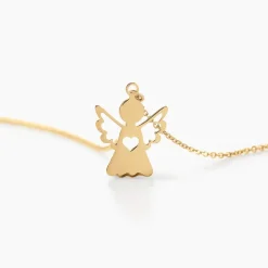 Histoire d'Or Collier Hallie Ange Et Coeur Or Jaune