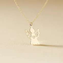 Histoire d'Or Collier Hallie Ange Et Coeur Or Jaune