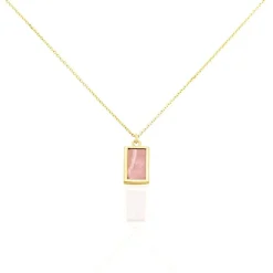 Histoire d'Or Collier Hallie Or Jaune Rhodochrosite