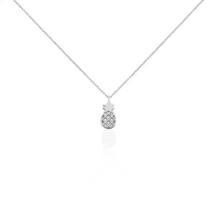 Histoire d'Or Collier Harold Argent Blanc Oxyde De Zirconium