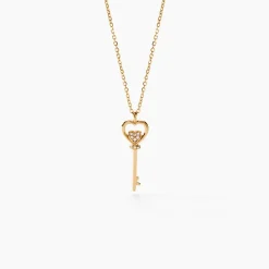 Histoire d'Or Collier Heartkey Or Jaune Diamant