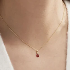 Histoire d'Or Collier Helidie Coccinelle Or Jaune