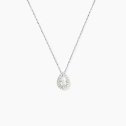 Histoire d'Or Collier Hildana Or Blanc Oxyde De Zirconium
