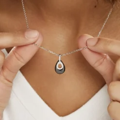 Histoire d'Or Collier Héléane Argent Blanc Céramique Et Oxyde De Zirconium