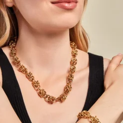 Histoire d'Or Collier Huda Acier Jaune