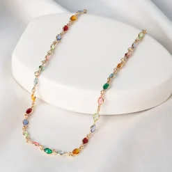 Histoire d'Or Collier Ilvaae Plaqué Or Jaune Pierre De Synthese