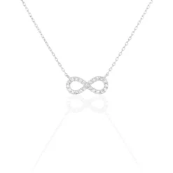 Histoire d'Or Collier Infini Empierre Or Blanc Diamant