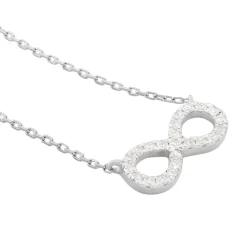 Histoire d'Or Collier Infini Empierre Or Blanc Diamant