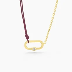 Histoire d'Or Collier Infini Pop Argent Jaune Oxyde De Zirconium