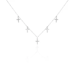 Histoire d'Or Collier Ivah Argent Blanc Oxyde De Zirconium