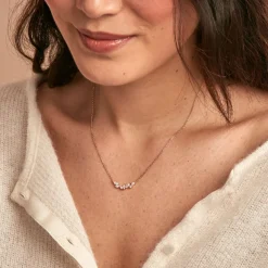 Histoire d'Or Collier Jardins D'hiver Plaqué Or Jaune Oxyde De Zirconium