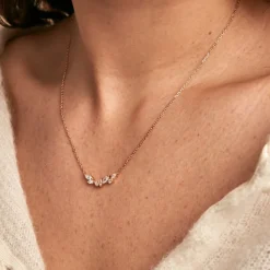 Histoire d'Or Collier Jardins D'hiver Plaqué Or Jaune Oxyde De Zirconium