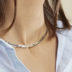 Histoire d'Or Collier Jasmin Tresse Or Tricolore