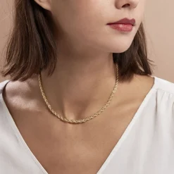 Histoire d'Or Collier Jerry Maille Corde Or Jaune