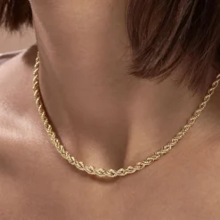 Histoire d'Or Collier Jerry Maille Corde Or Jaune