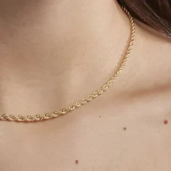 Histoire d'Or Collier Jerry Maille Corde Or Jaune