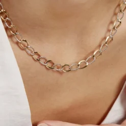 Histoire d'Or Collier Joice Maille Alternée Et Godronne